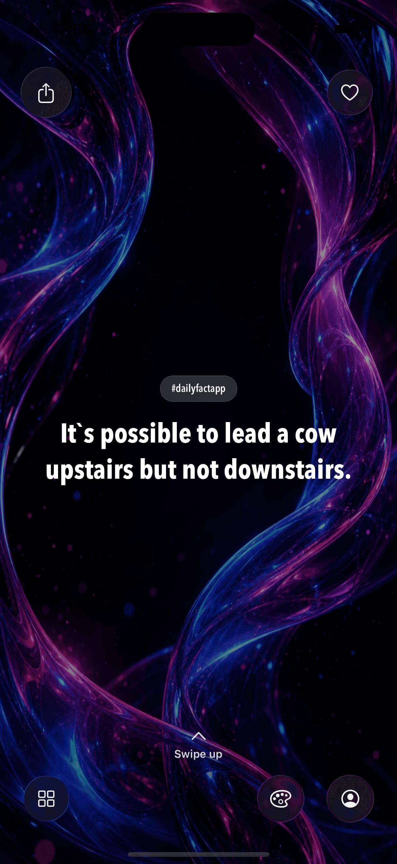 DailyFact fact card with an abstract theme